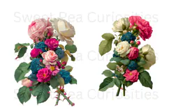 Flowers, Vibrant Colors, Ephemera, PNG, Clipart Product Image 3