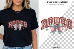 Rodeo Bow PNG | Western Cowgirl Leopard Lettering Design Product Image 3
