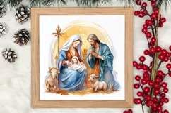 Christmas Nativity Watercolor Clipart, Christmas PNG Product Image 3