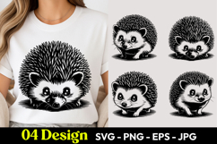 Cute Little Hedgehog SVG PNG Product Image 1