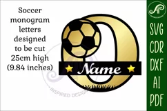 Football or Soccer Capital Monogram Letter O SVG Product Image 3
