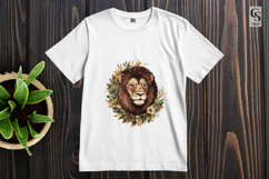 Watercolor Lion Wreath PNG Clipart Product Image 2