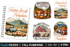 Fall Kitchen Towel, Thankful and Blessed, farm fresh pumpkin Product Image 1