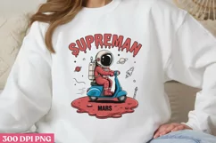 Supreman Mars PNG, Astronaut Sublimation png Product Image 3