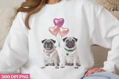 Valentine Dog Sublimation PNG Product Image 3