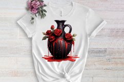 Gothic Halloween Watercolor Clipart PNG, Halloween PNG Product Image 3