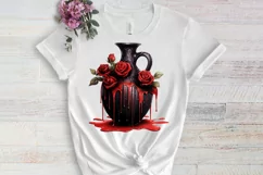 Gothic Halloween Watercolor Clipart PNG, Halloween PNG Product Image 3