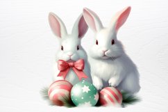 Chirstmas Bunnies Clipart PNG Product Image 3