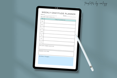Weekly Gratitude Planner Template Mindful Reflection journal Product Image 3