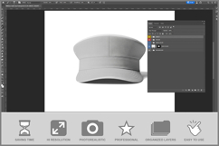 Military Cadet Cap Front View Product Image 2