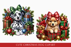 Cute Christmas Dog clipart, Dog Sublimation Product Image 1