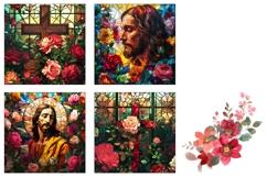 Christian Square Coasters, Jesus Christ Square Coasters Product Image 3