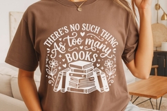 There's No Such Thing As Too Many Books Svg, Book Lover Svg. Product Image 4