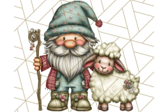 Farmer Gnome Clipart, Cute Farm Gnomes PNG Illustrations Product Image 3