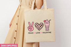 Peace, love, Valentine PNG, Retro Valentine Sublimation PNG Product Image 1