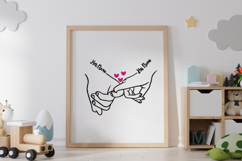 Couple Holding Hands Embroidery Designs Product Image 3