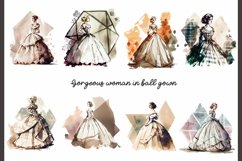 Vintage Watercolor Woman in Ballgown | 8 PNG | VOL 2 Product Image 3