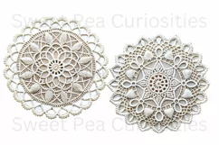 Doily, Lace, Cluster, Ephemera, PNG, Flower, Clipart Product Image 3