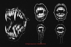10 Bundle Dark Art Mouth Fangs Vampire Teeth Tongue Lips Product Image 5