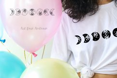 Moon phases svg, Celestial svg File, Floral moon svg Product Image 2