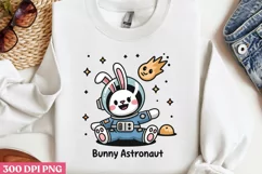Bunny Astronaut PNG, Astronaut Sublimation PNG Product Image 1