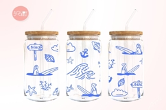 Summer Surf Can Glass Wrap PNG Libbey glass Product Image 2