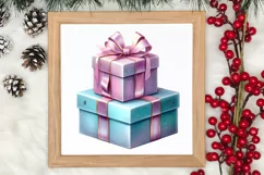 Pink Christmas Fairy Clipart Sublimation, Fairy Christmas Product Image 3