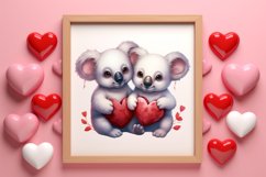 Couple Animal Valentines Day Clipart, Watercolor Couple Product Image 3