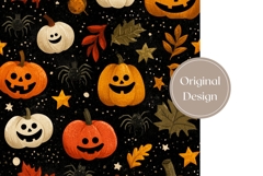 Cute Halloween Tumbler Template, Fall Pumpkins Tumbler Wrap Product Image 3