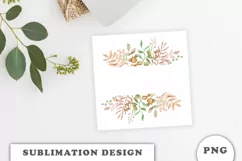 Watercolor Autumn Floral frame png Product Image 3