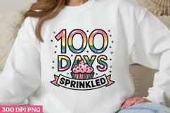 100 DAYS SPRINKLED PNG, 100 Days Of School Sublimation PN Product Image 1