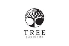 Circle Gold Tree Logo Design Vector Illustration Product Image 3
