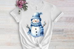 Blue Christmas Watercolor Clipart Sublimation Product Image 3