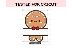 Gingerbread Name Tag SVG Gingerbread Boy Girl Name Label Product Image 3