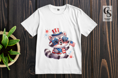 Patriotic Raccoon Clipart Sublimation PNG Product Image 3