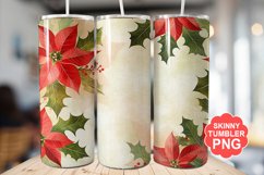 Christmas Flowers Tumbler | Christmas Tumbler Wrap Product Image 1