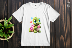 Cute Baby Dinosaur Love Clipart Sublimation PNG Product Image 3