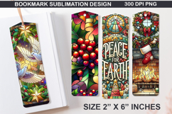 Christmas Bookmarks Sublimation - 4 Bookmark Design Product Image 1