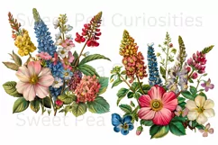 Flowers, Junk Journal, PNG, Clipart, Ephemera, Botanical Product Image 3