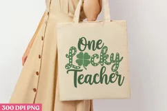 One lucky teacher PNG,St Patricks Day Teacher Sublima Product Image 3