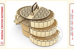 Box Organizer v30 - laser cut file - Glowforge ready SVG Product Image 3