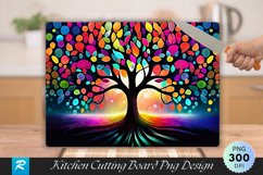 Colorful Tree Cutting Board Sublimation Design Product Image 1