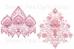 Embroidery, Flowers, Lace, PNG, Clipart, Pink Product Image 3
