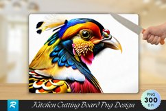 Golden Pheasant Cutting Board Sublimation Design Product Image 1