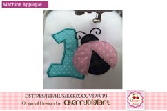 Ladybug applique Numbers design machine embroidery 1481B Product Image 4
