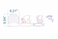 Unicorn Baby Name Sign SVG Laser cut file for Glowforge Product Image 4