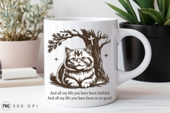 Faithful Cat Under Tree Sublimation PNG Product Image 2