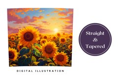 Sunflower Tumbler Wrap Design, Fall Sublimation Design Product Image 3