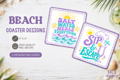 Beach Coaster Designs Tropical Summer coaster Beach quotes Product Image 1