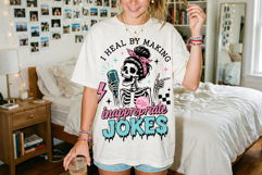 Sarcastic Mental Health Skeleton PNG, Funny Anxiety Humor Product Image 3